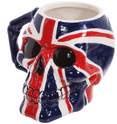 UK Flag Skull Head Mug